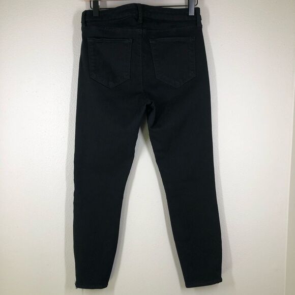 L’AGENCE Emmanuelle Black Cropped Skinny Jeans Ankle Zipper 28 - Picture 6 of 8